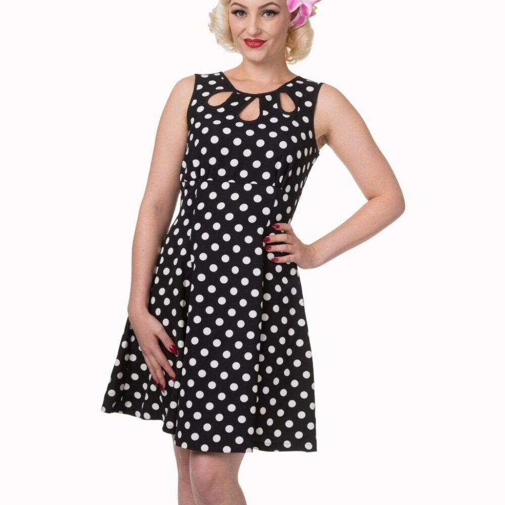 NWT Polka Dot Retro Keyhole Dress by Dancing Days Banned UK Modcloth